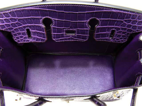 エルメス バーキン25(クロコダイルニロティカスマット/アメジスト)